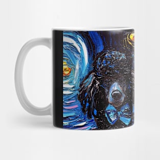 Standard Black Poodle Night (Portrait) Mug